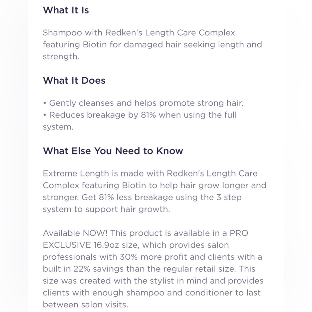 Redken Extreme Length Shampoo NEW - Picture 2 of 2